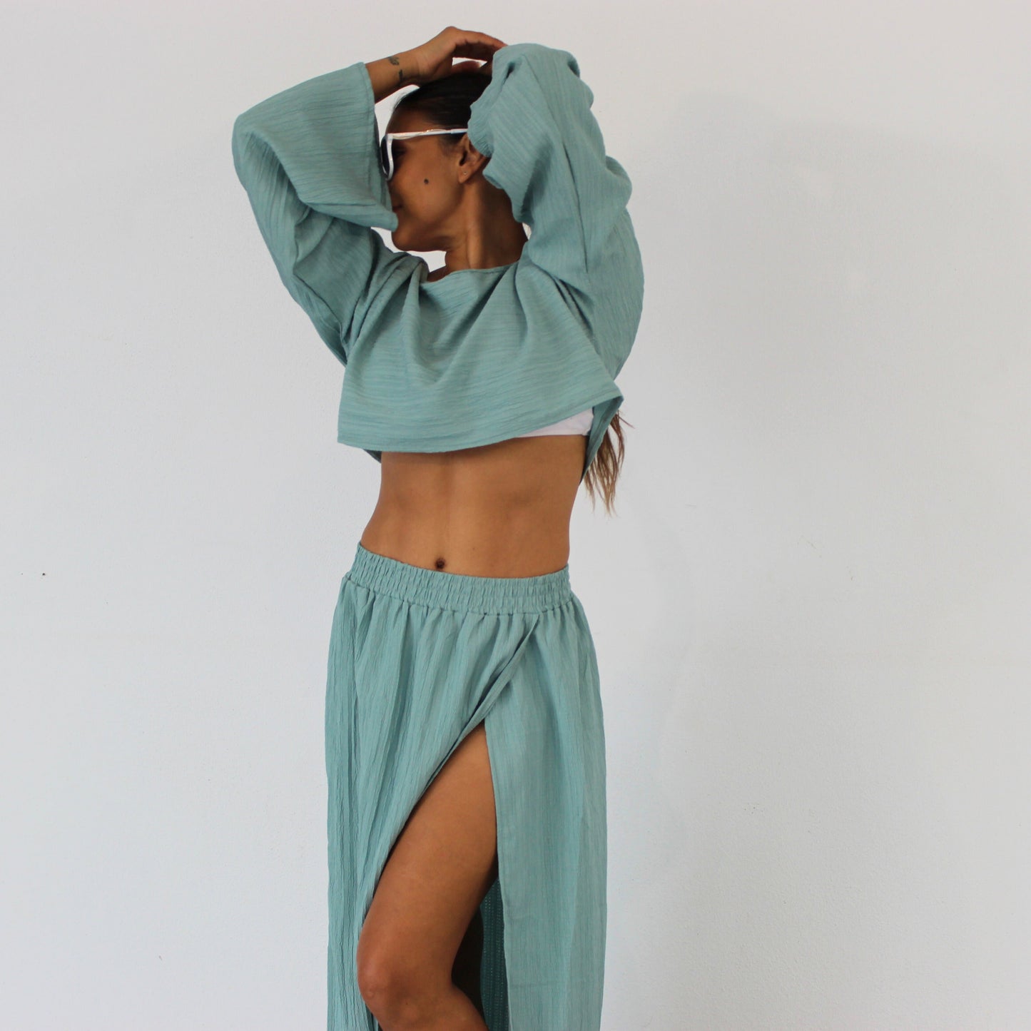 Beach House Bohemian Top - Sage Green