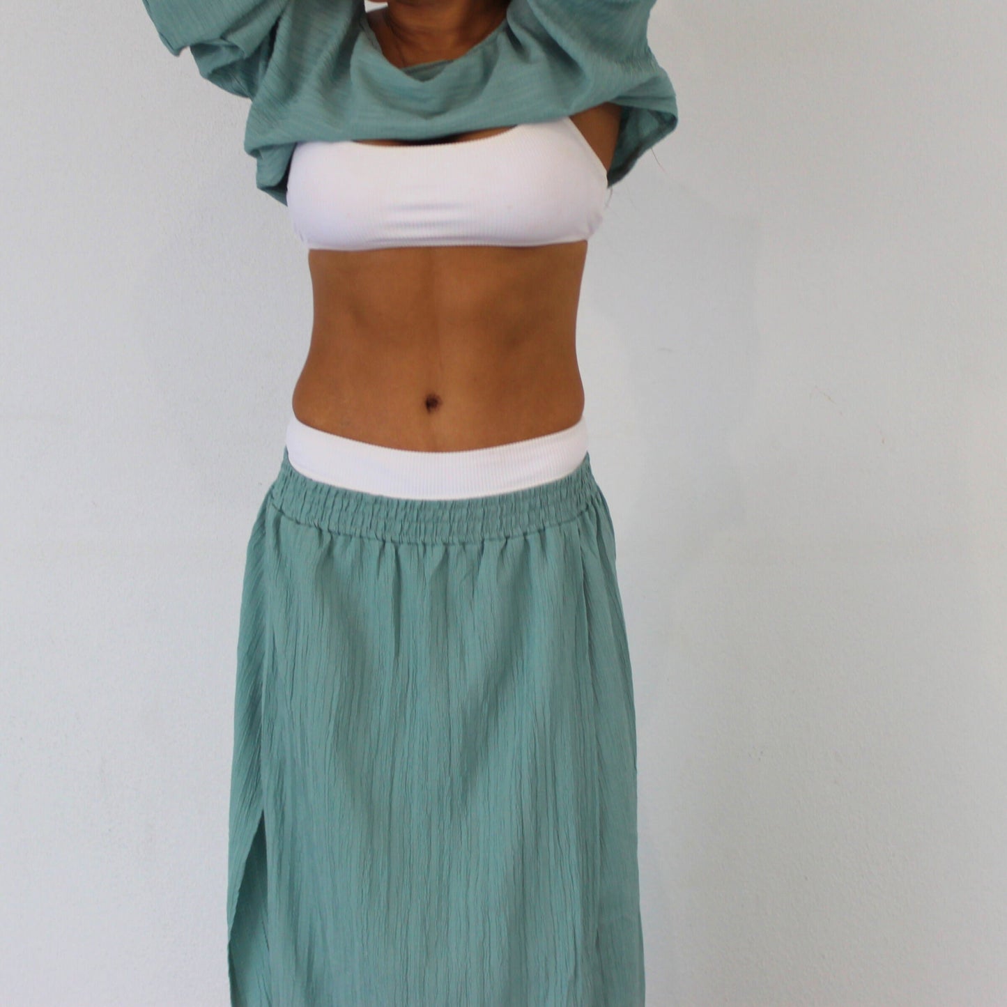 Beach House Bohemian Top - Sage Green