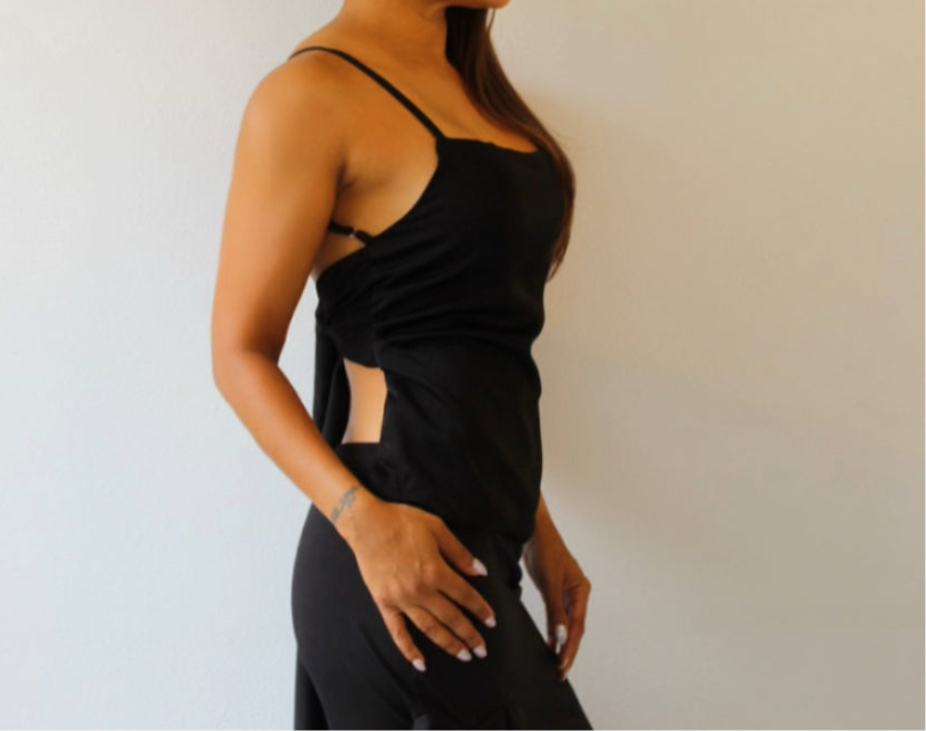 Sara Tie-back Top - Black - 7ASIDE