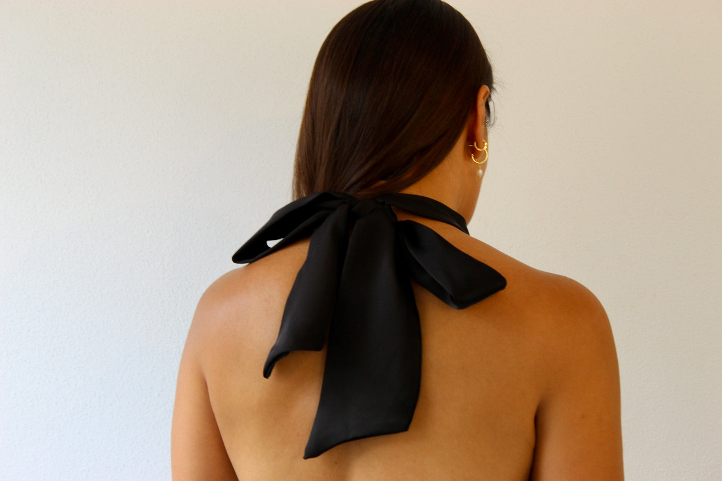 Rosie Halter Neck Top - Black - 7ASIDE