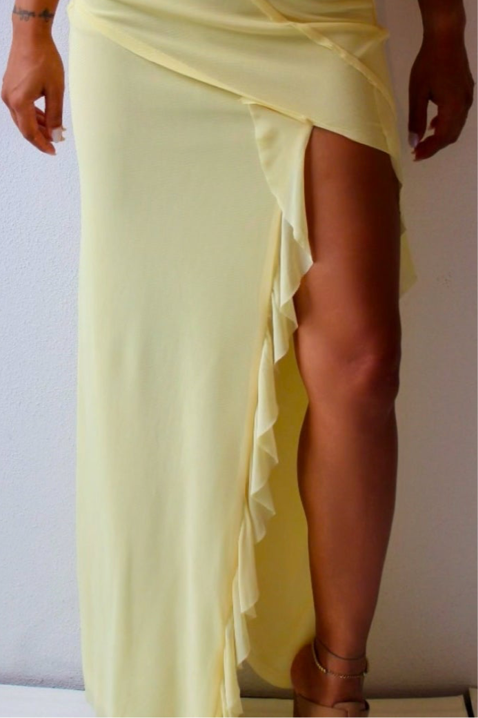 Paige Yellow Skirt - 7ASIDE