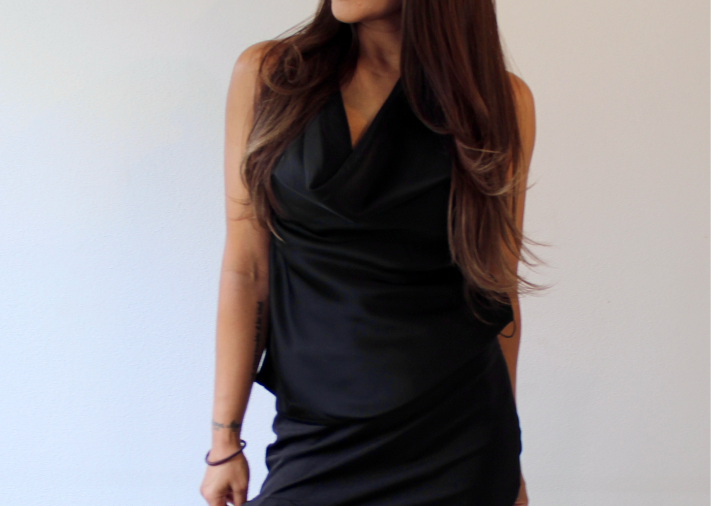 Rosie Halter Neck Top - Black - 7ASIDE