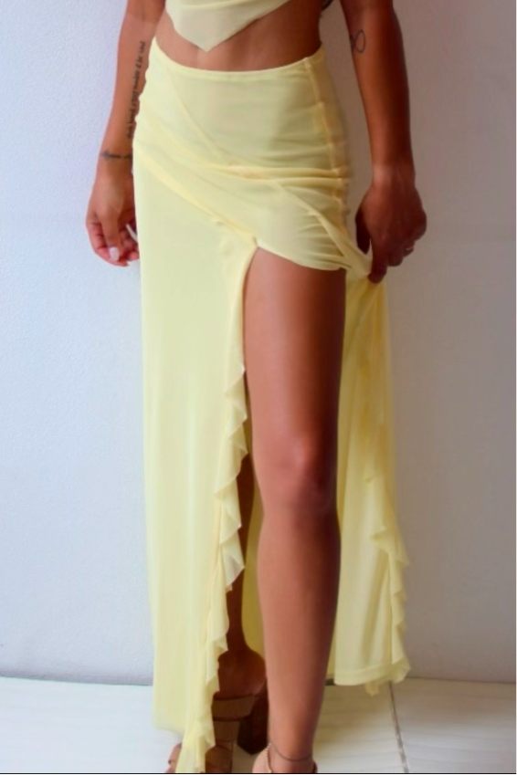 Paige Yellow Skirt - 7ASIDE