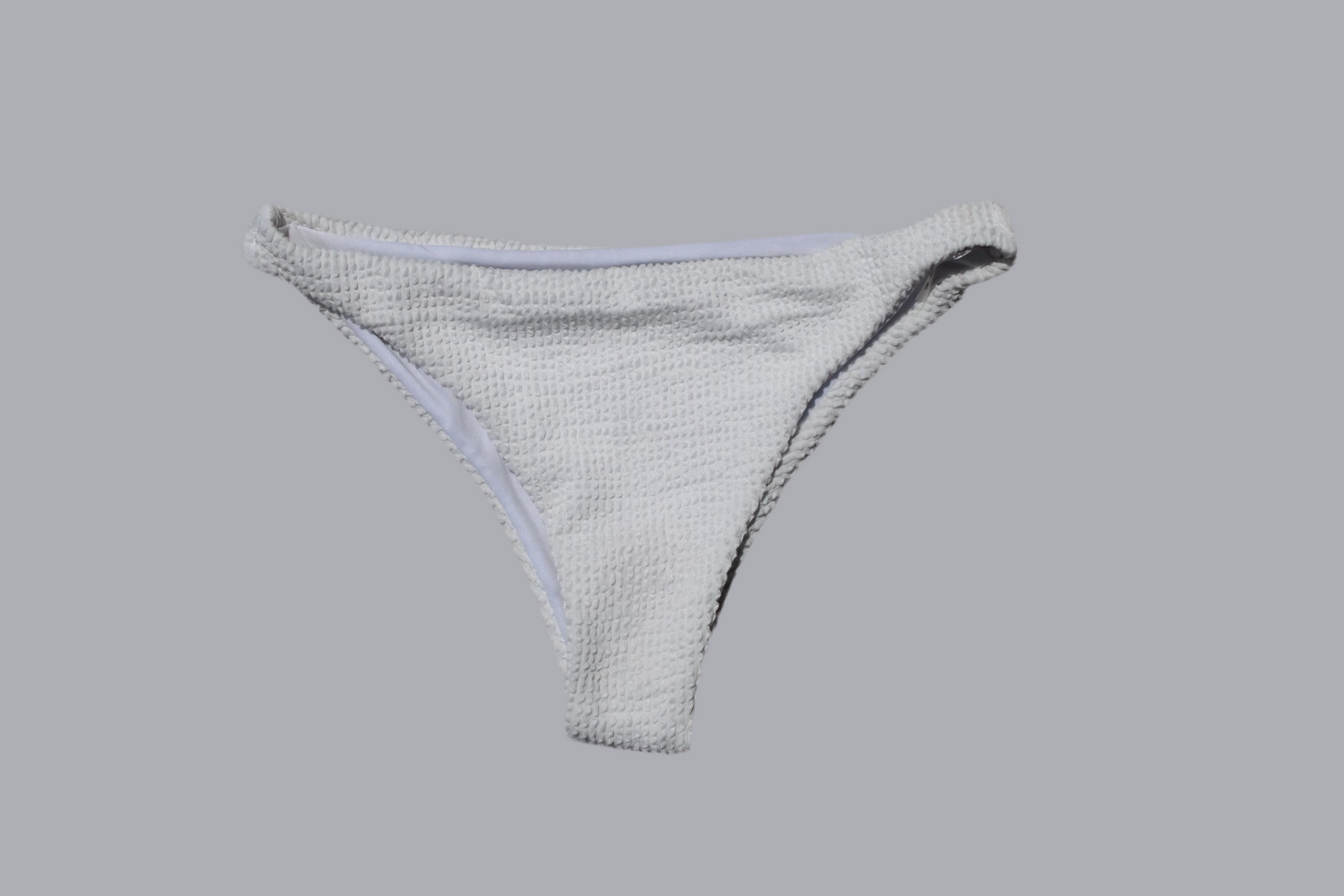 Poolside Ocean Tide - White Bikini Bottom