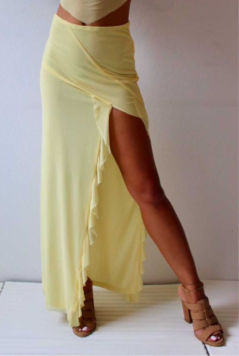 Paige Yellow Skirt - 7ASIDE