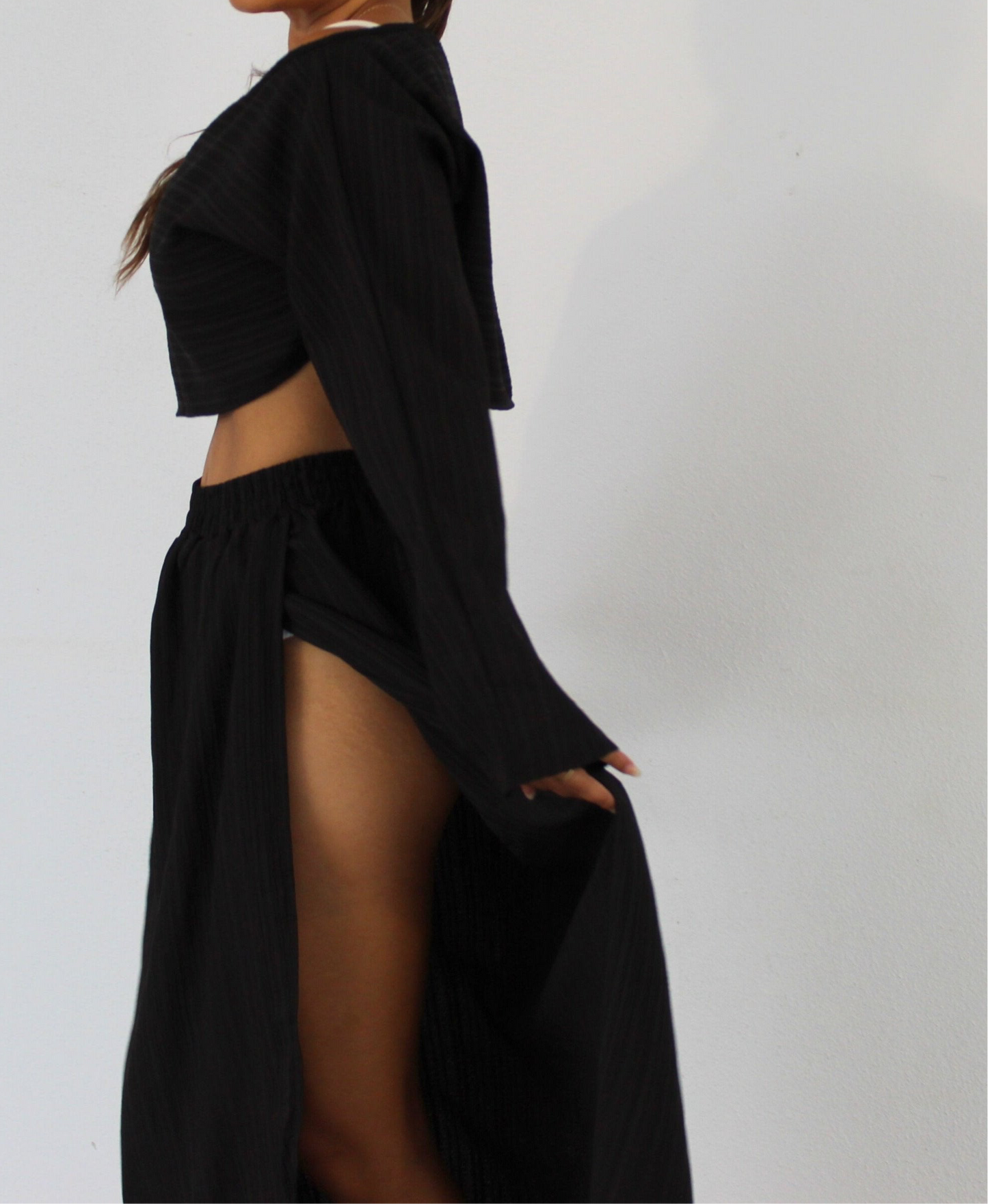 Beach House Bohemian Skirt - Black