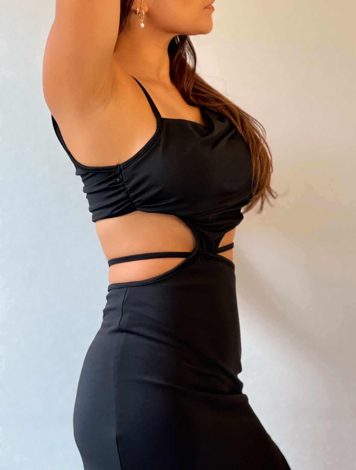 Kayla Evening Dress - Midnight Black - 7ASIDE
