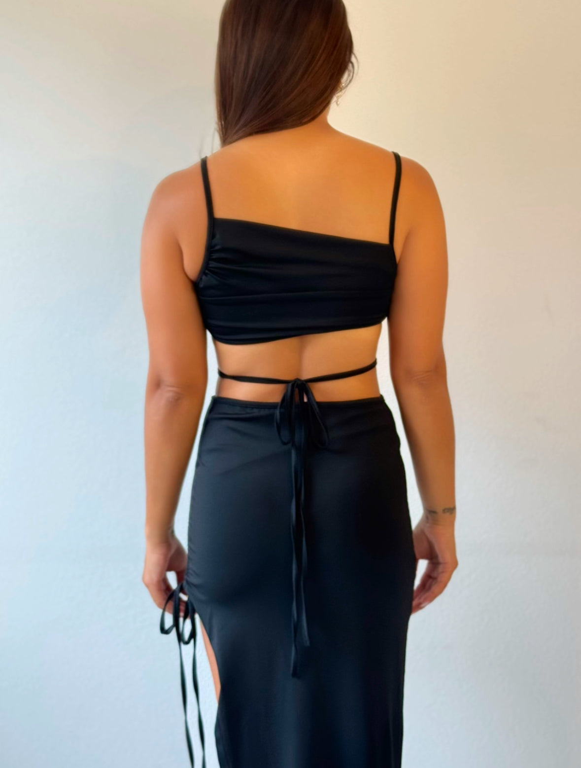 Kayla Evening Dress - Midnight Black - 7ASIDE