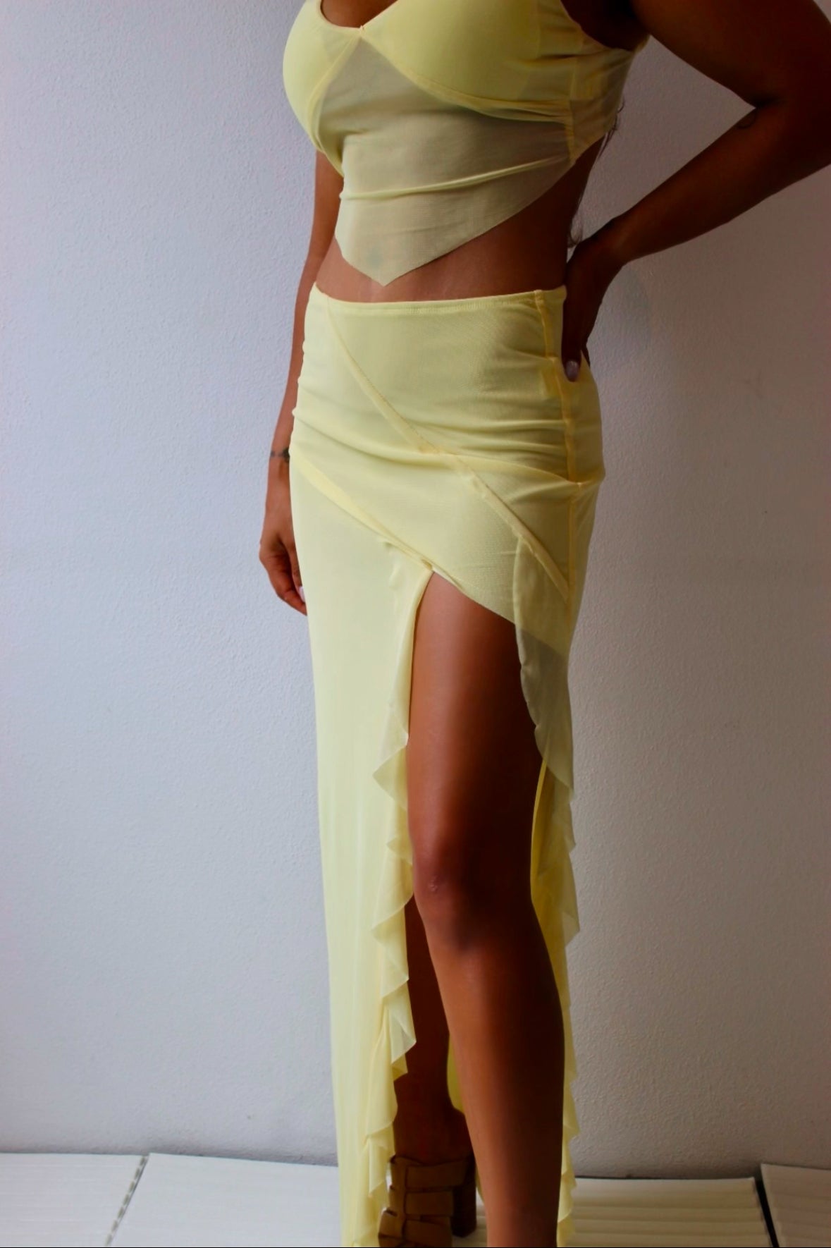 Paige Yellow Skirt - 7ASIDE