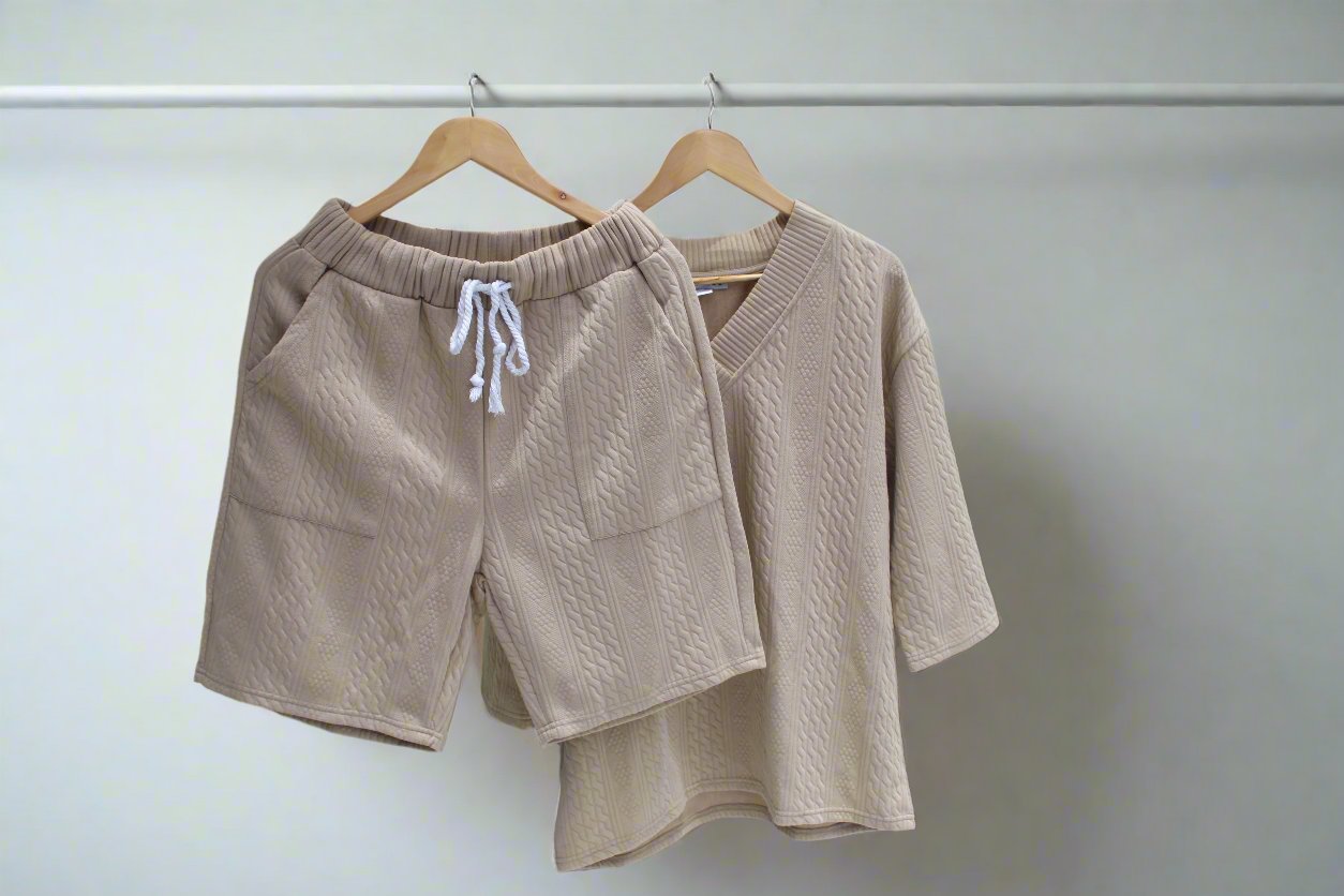 Poolside Cabana Shorts - Latte - 7ASIDE