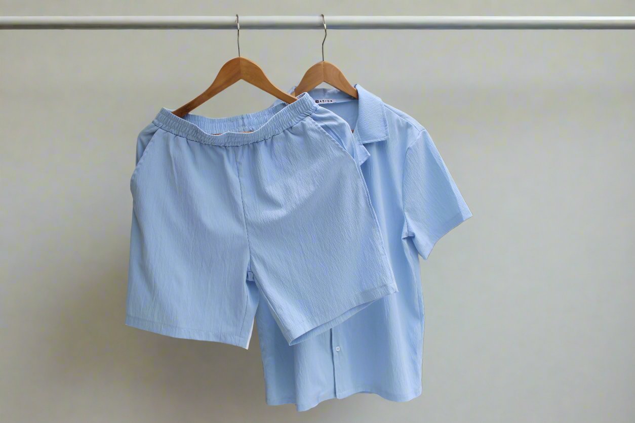 Poolside Breeze Shorts - Baby Blue
