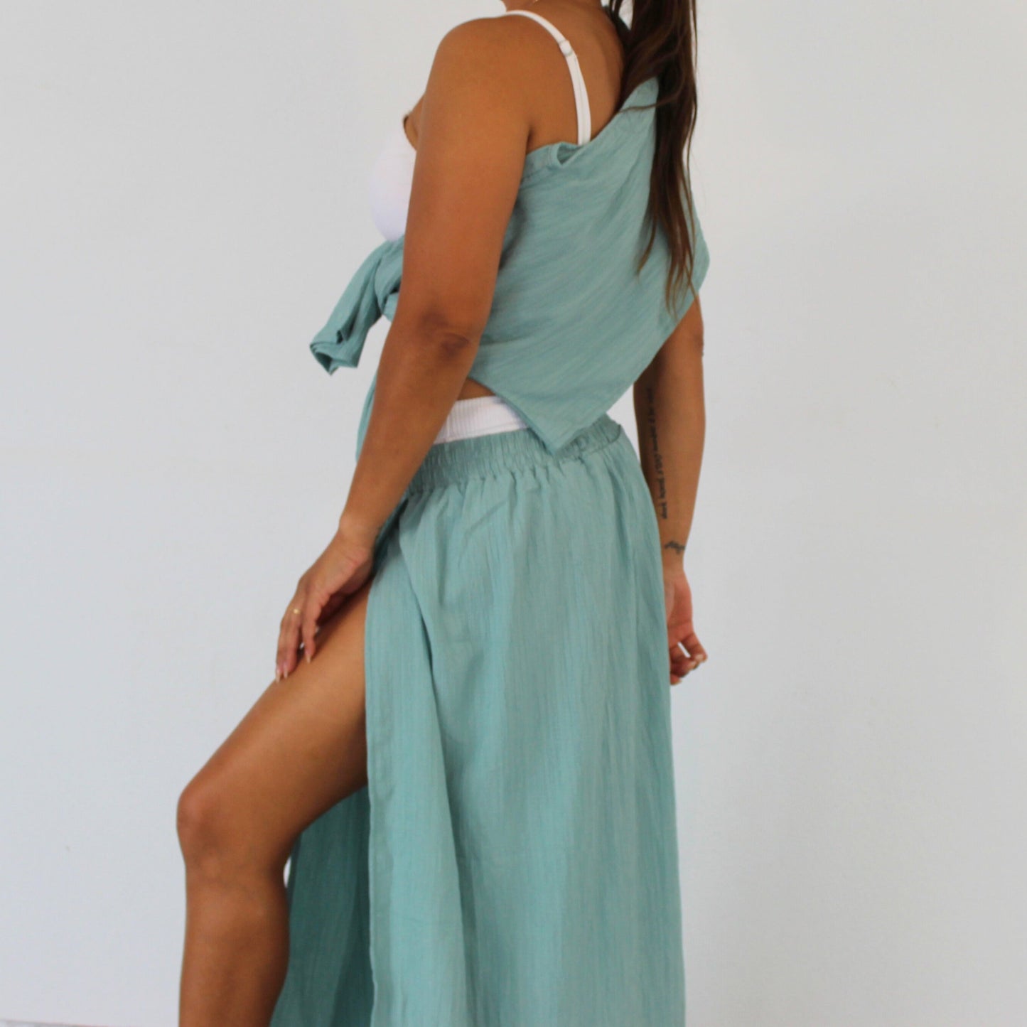 Beach House Bohemian Top - Sage Green