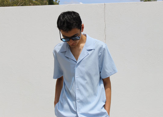 Poolside Breeze Shirt - Baby Blue