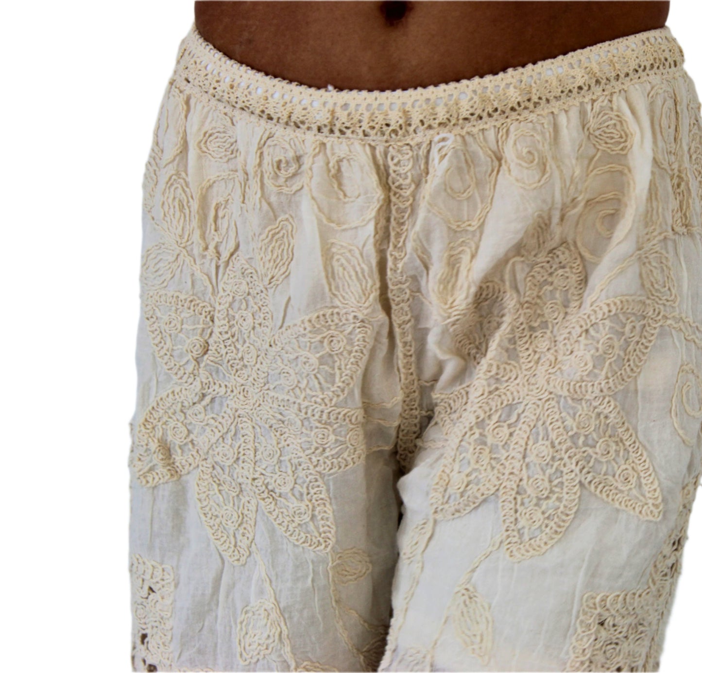 Beach House Crochet Pants - Beige